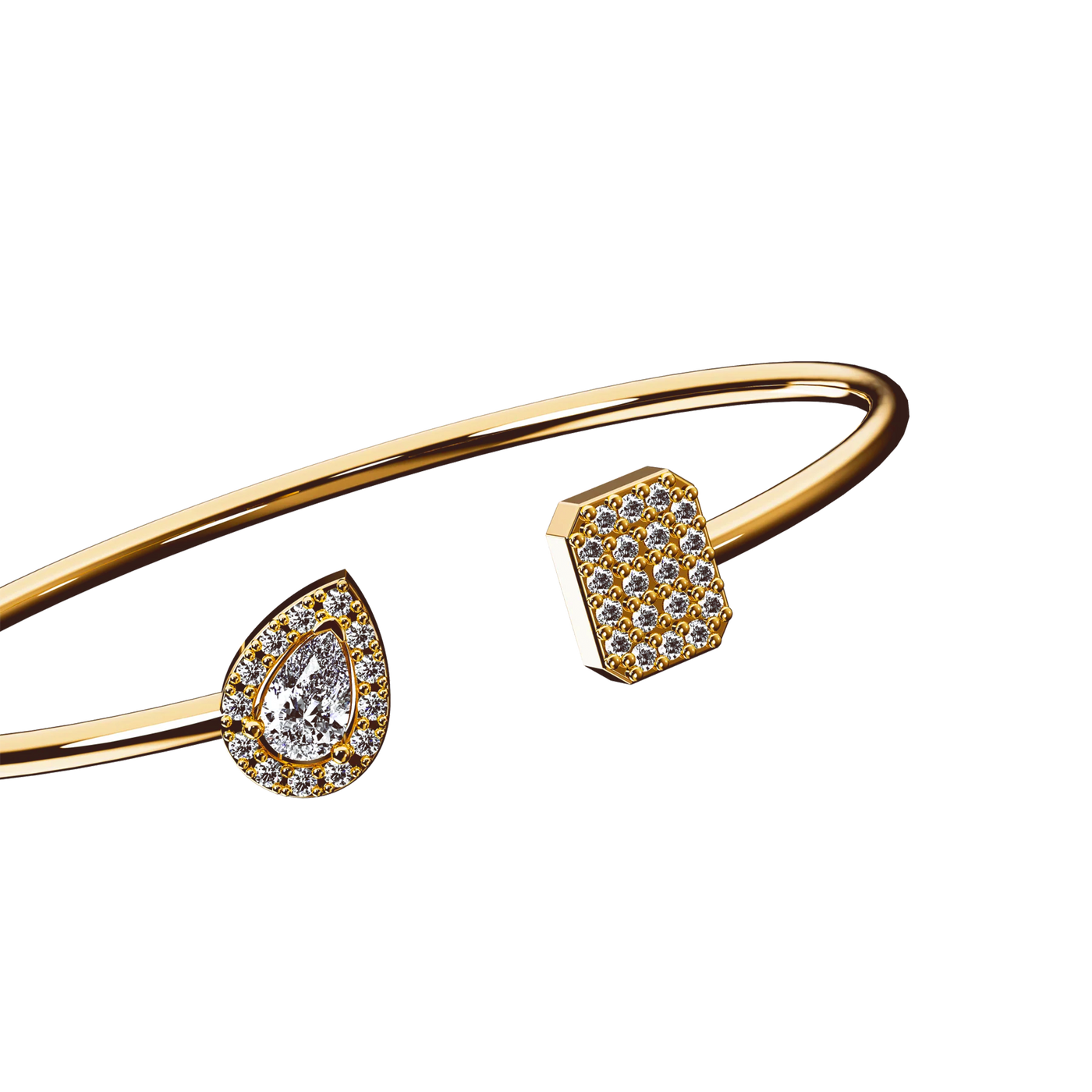 Halo Diamond Bangle