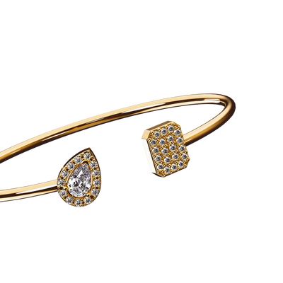 Halo Diamond Bangle