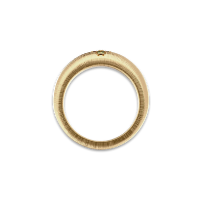 Anillo cúpula 'Trébol de la suerte', pavé de diamantes verdes