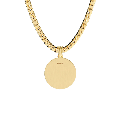 Pendente Moeda Alexandre, o Grande, Diamante Branco