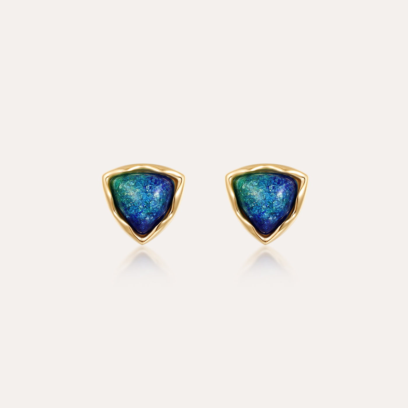 'Universe' Enamel Lava Earrings, Shield