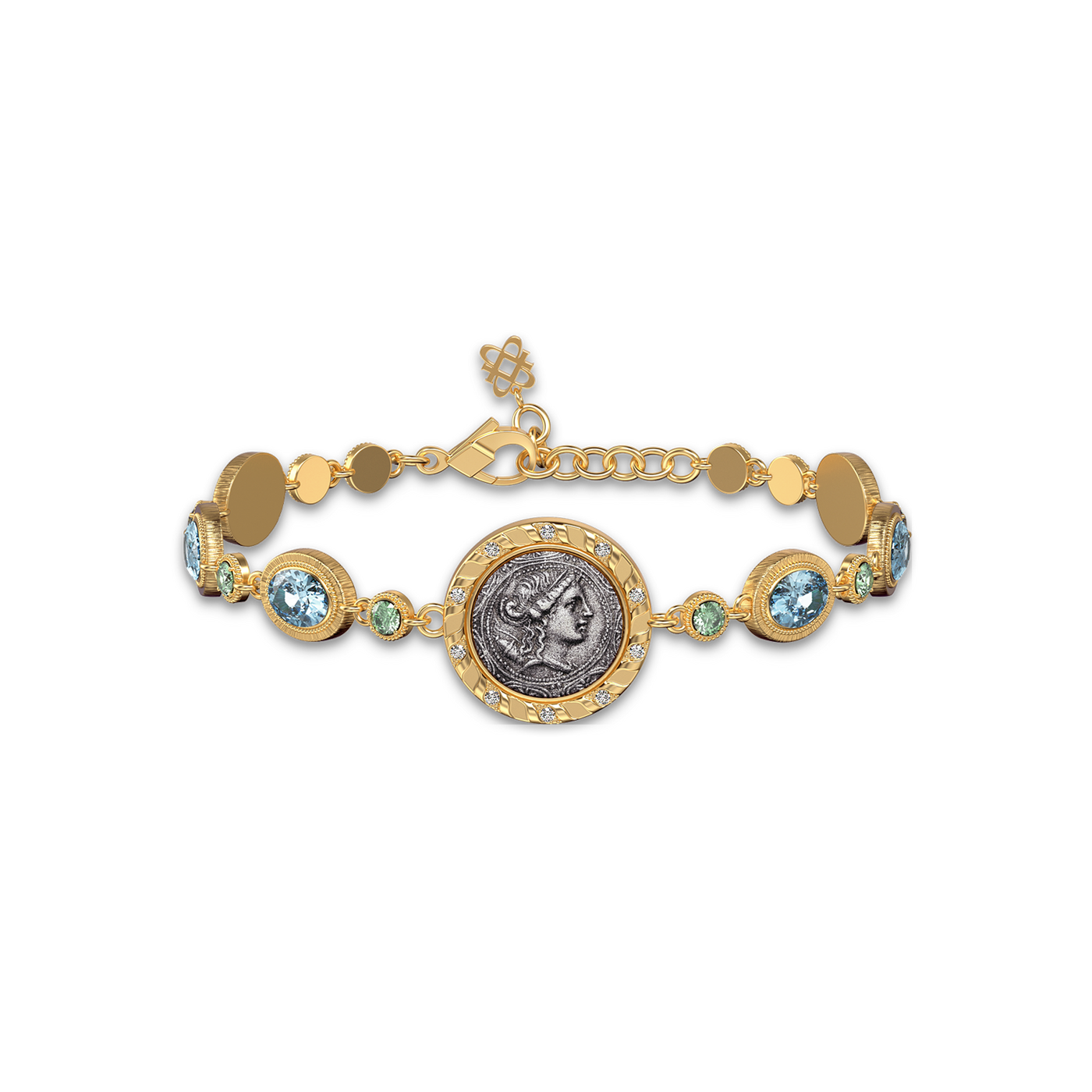 Pulsera de Moneda Artemis 'The Great Civitas', Diamante Blanco