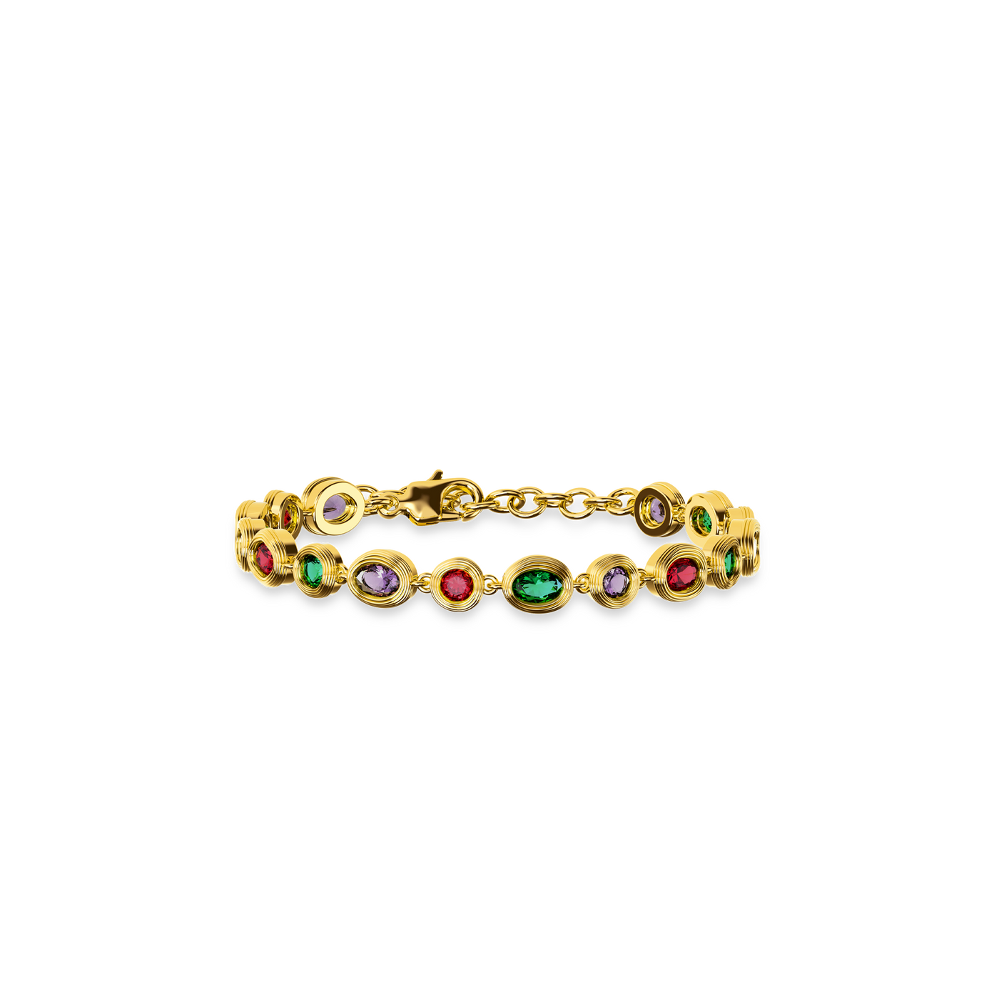 Pulsera de piedras preciosas multicolor Catena