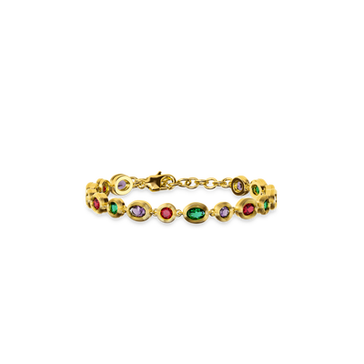 Pulsera de piedras preciosas multicolor Catena