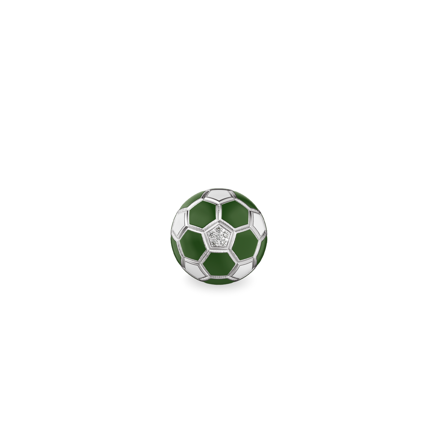 'The Soccer' Super Eagles Brooch, White Diamond