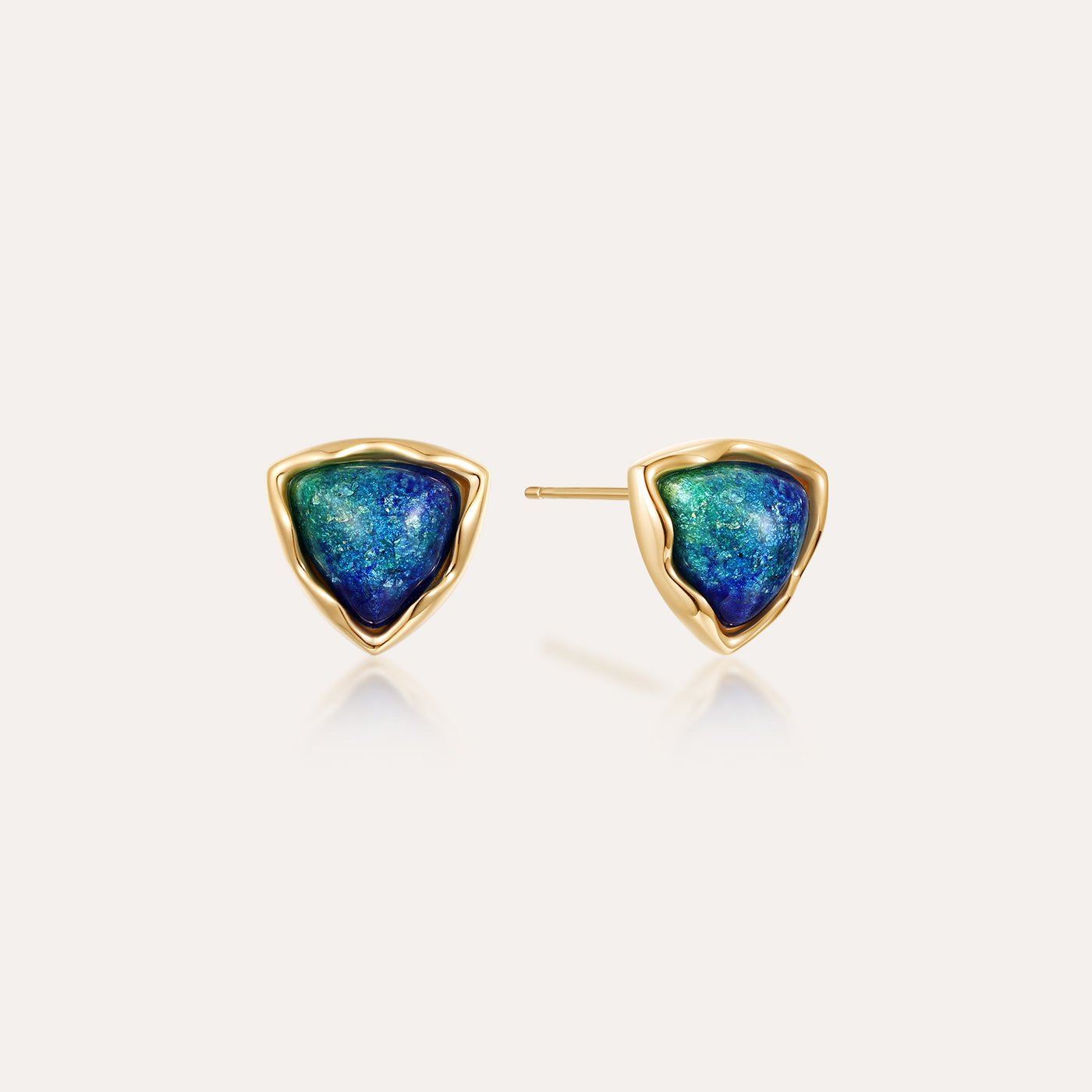 'Universe' Enamel Lava Earrings, Shield