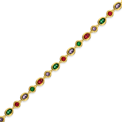 Pulsera de piedras preciosas multicolor Catena