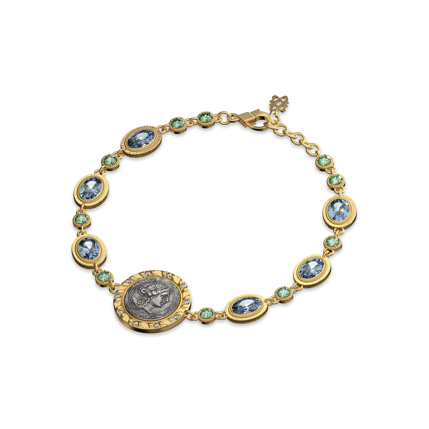Pulsera de Moneda Artemis 'The Great Civitas', Diamante Blanco