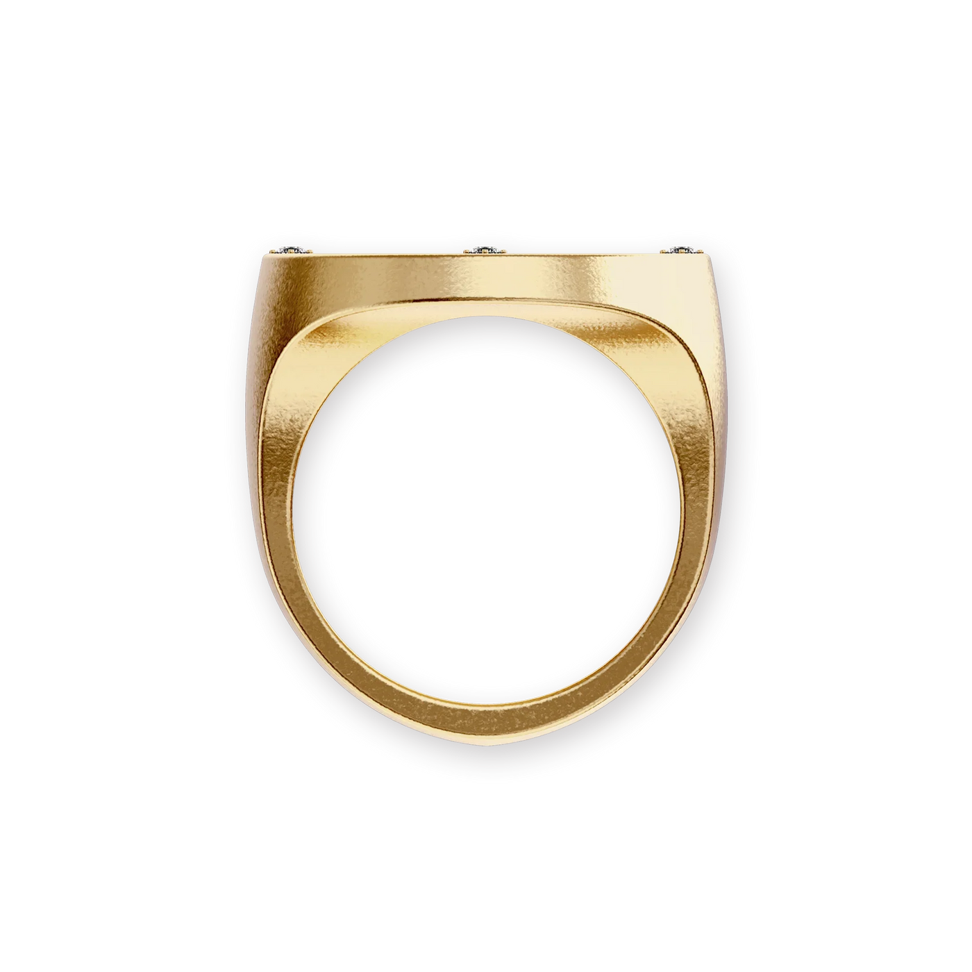 Anello sigillo Medus di 'Olympus', diamante bianco