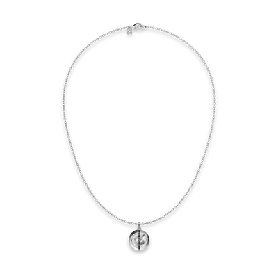 'Il Pallone da Basket' Ciondolo a Diamante Lineare a Perdita, Diamante Nero