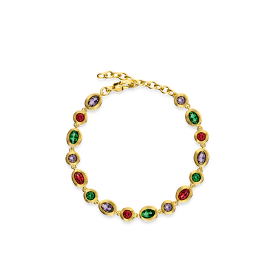 Pulsera de piedras preciosas multicolor Catena