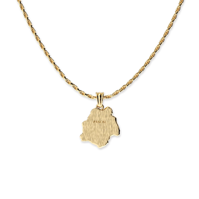 Colgante de estatua Medusa "Olympus", diamante blanco