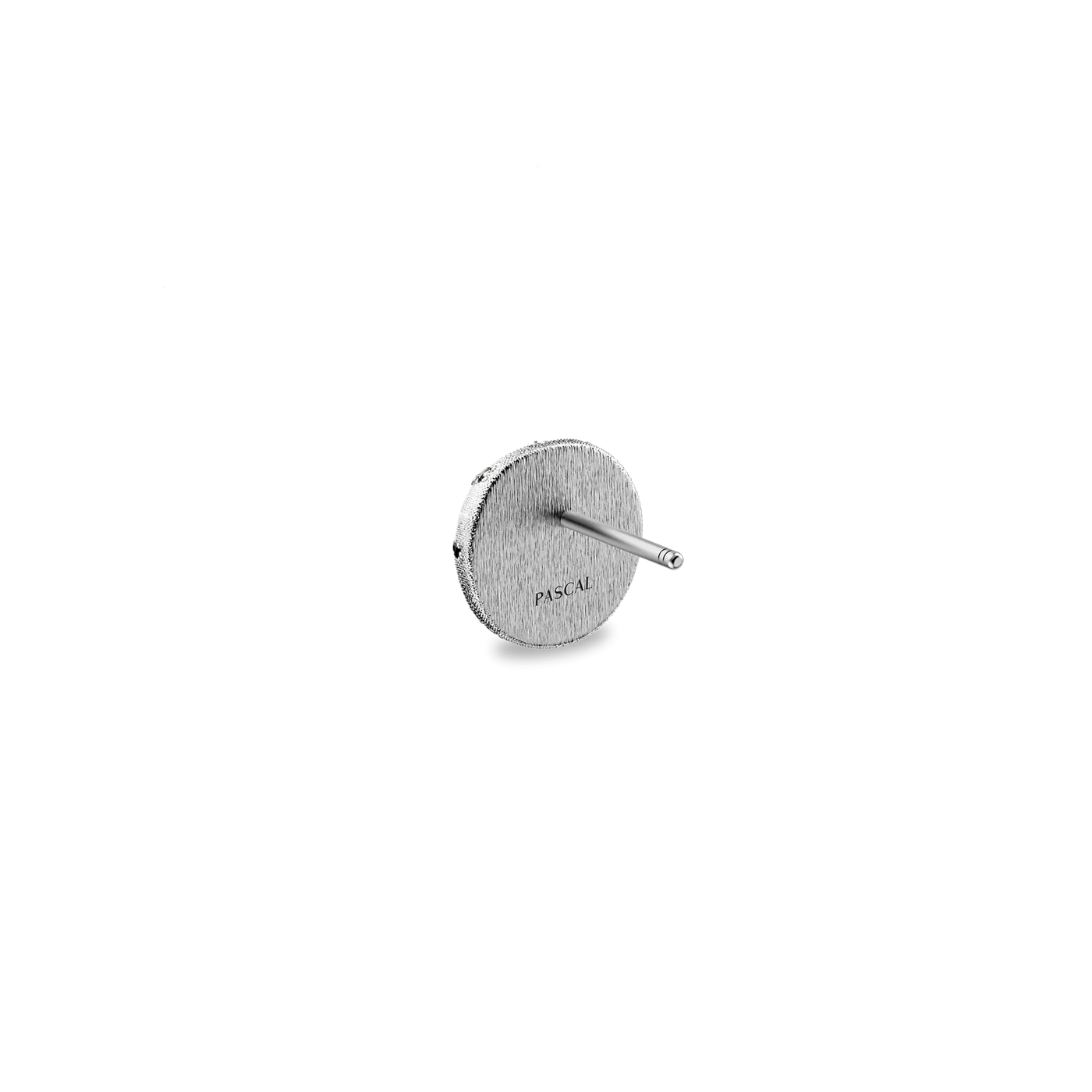 'The Basketball' Crooked Ball Örhängen, Black Diamond Pavé