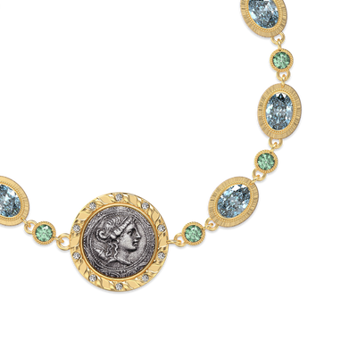 Pulsera de Moneda Artemis 'The Great Civitas', Diamante Blanco