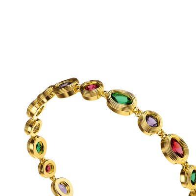 Pulsera de piedras preciosas multicolor Catena