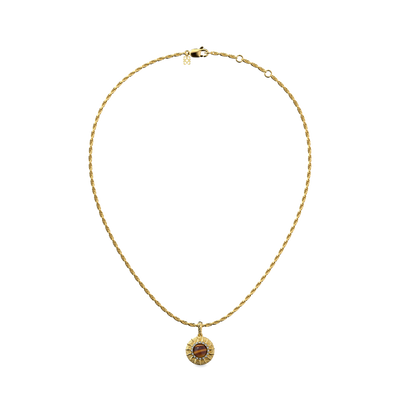 'The Spiritual' Sun Pendant, White Diamond Halo