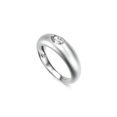 Solitaire Oval Cut Diamond Promise Ring