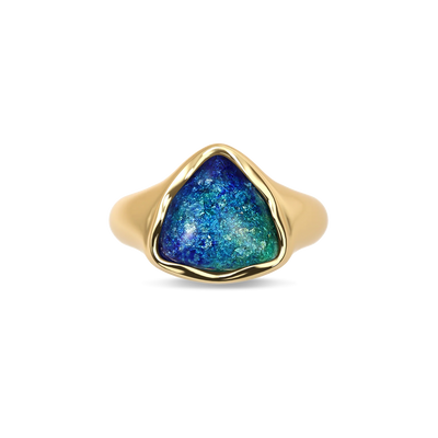 'Universe' Enamel Lava Ring, Shield