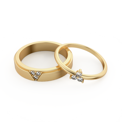 'Trinity' Diamond Ring Set