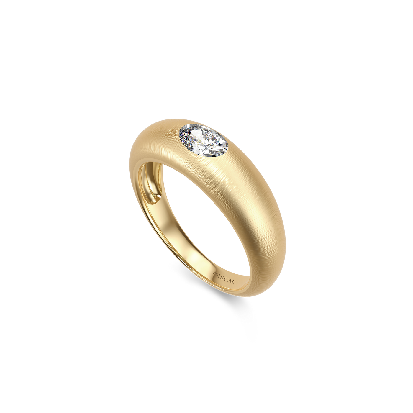 Solitaire Oval Cut Diamond Promise Ring