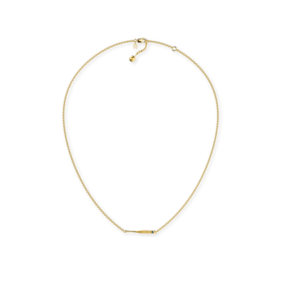 Die Baseball-Schläger-Halskette, grüner Diamant