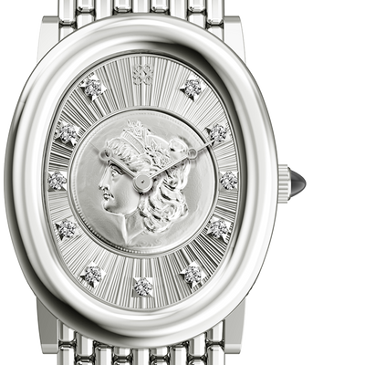 Oval Bubble Diamond Watch (24mm x 30mm)