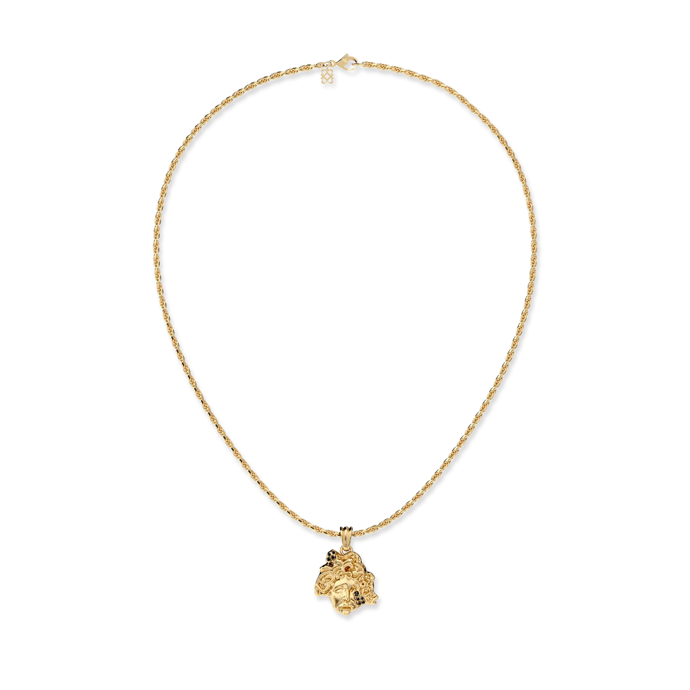 Ciondolo Statua Medusa "Olympus", Diamante Nero