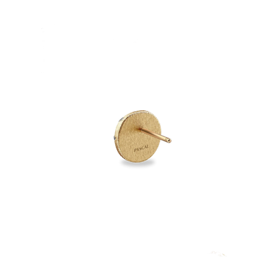 'The Basketball' Crooked Ball Örhängen, Vit Diamant Pavé