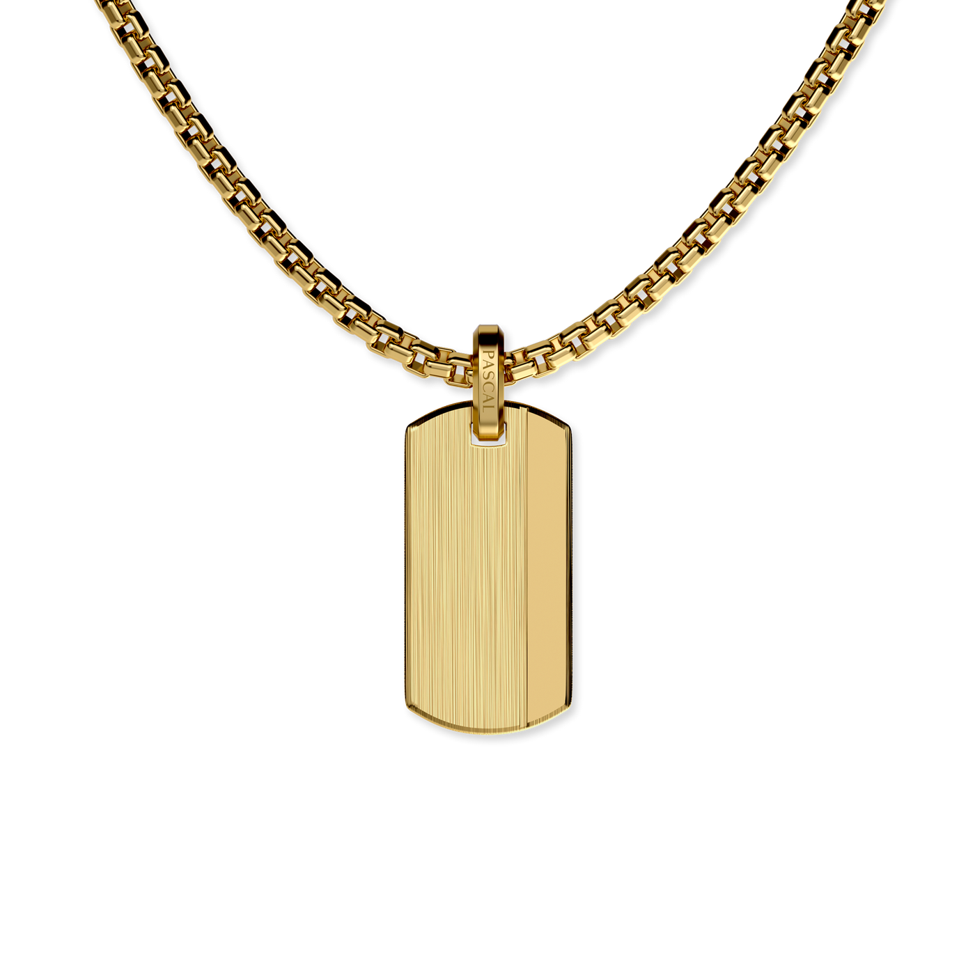 Pendente de Placa de Identificação, Diamante Branco