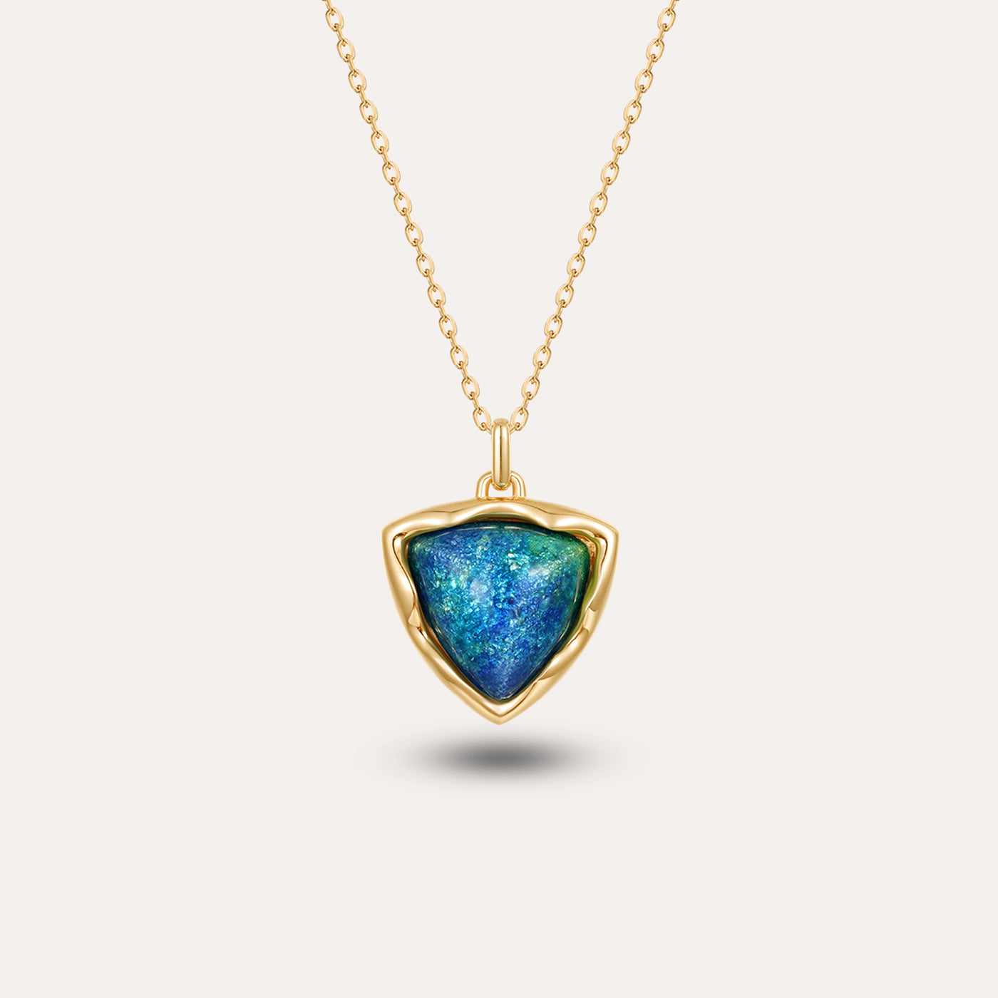 ‘Universe’ Enamel Lava Necklace, Shield