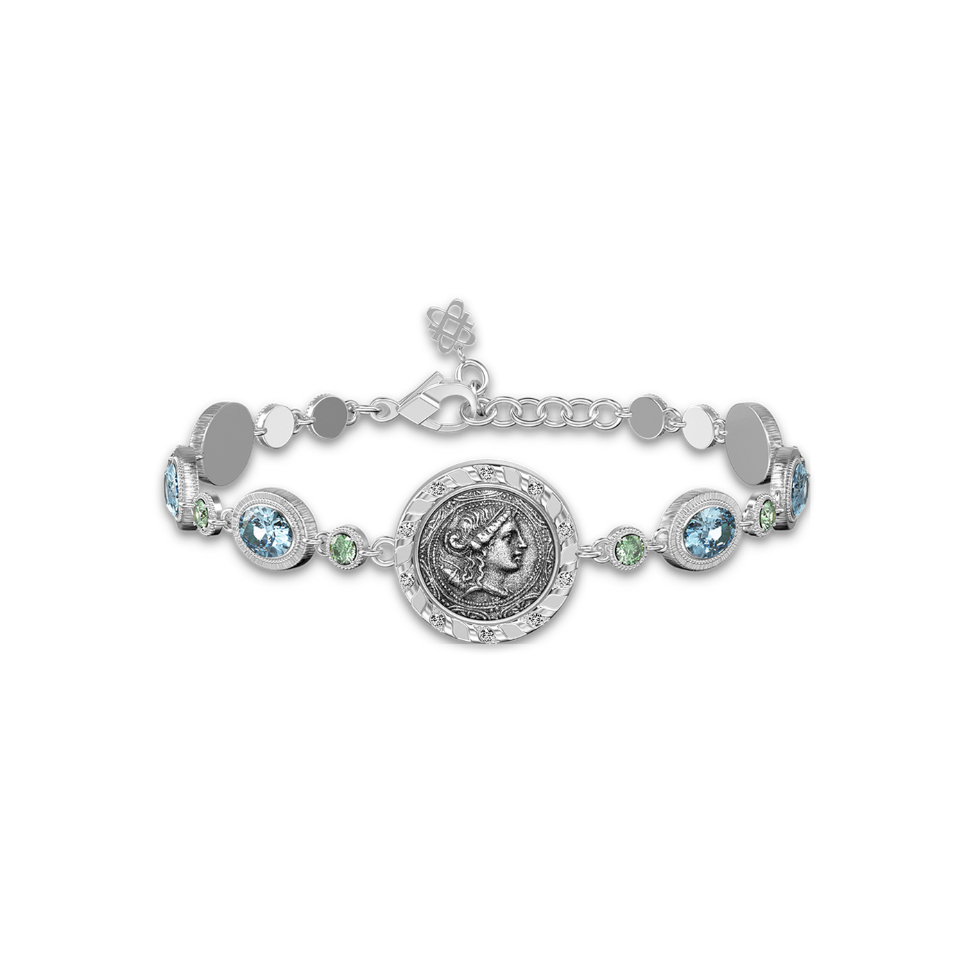 Pulsera de Moneda Artemis 'The Great Civitas', Diamante Blanco