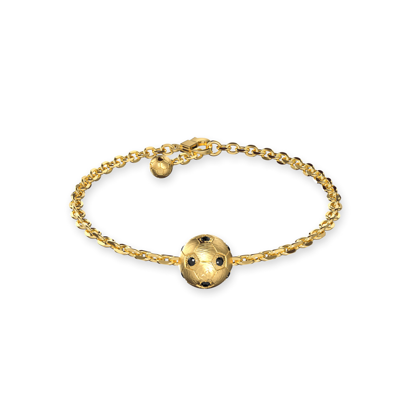 Braccialetto "The Soccer", Diamante Nero