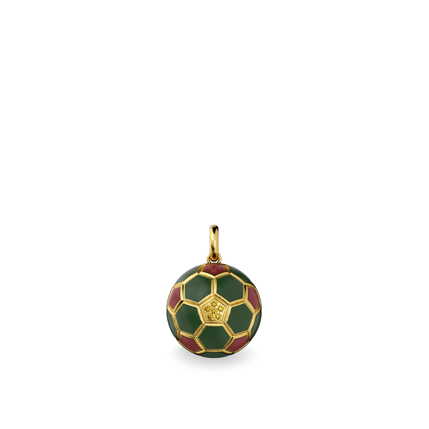 'The Soccer' Atlas Lions Pendant, Yellow Diamond