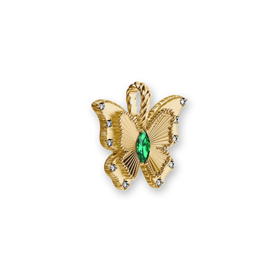 Collar "The Bonbon" Mariposa, Diamante Blanco