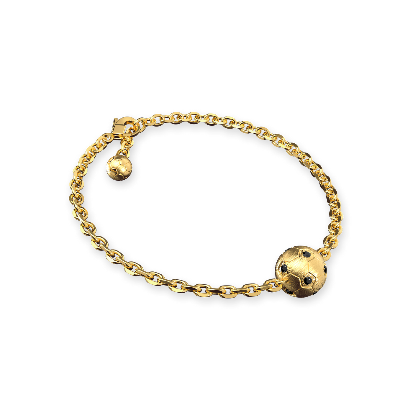 Braccialetto "The Soccer", Diamante Nero