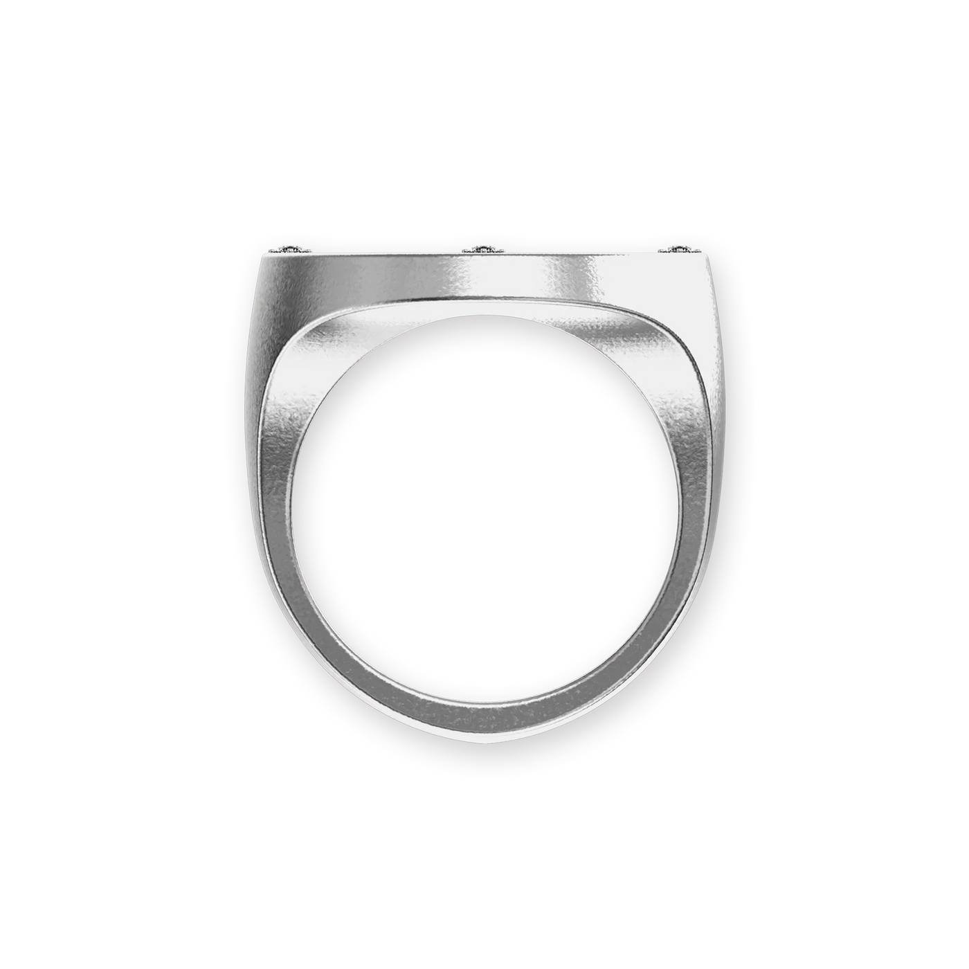 Anello sigillo Medus di 'Olympus', diamante bianco