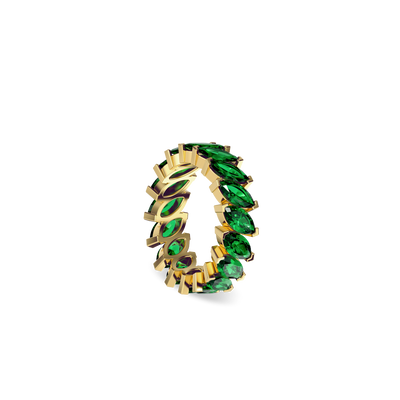 Anillo de Eternidad con Piedra Preciosa Marquise