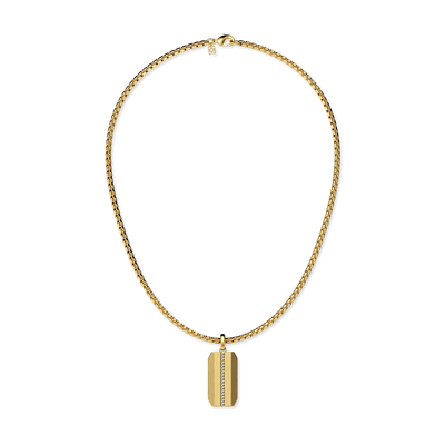 Pendente Linear em Forma de Placa para Cão, Diamante Branco