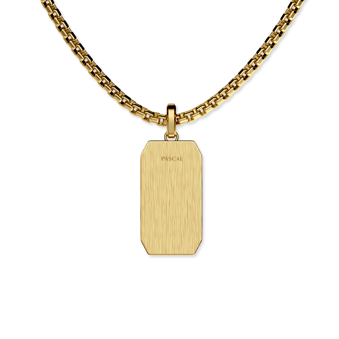 Pendente Linear em Forma de Placa para Cão, Diamante Branco