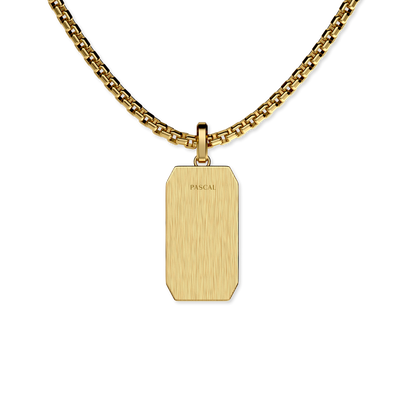 Pendente Linear em Forma de Placa para Cão, Diamante Branco