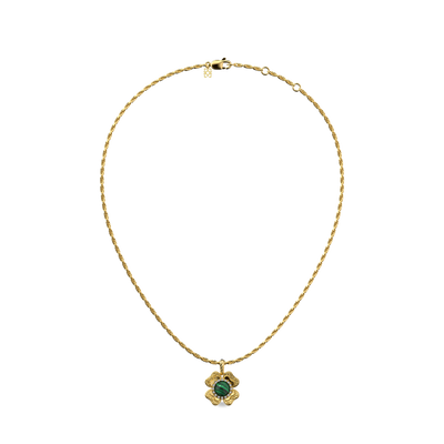 Ciondolo 'The Spiritual' a trifoglio, alone di diamanti bianchi