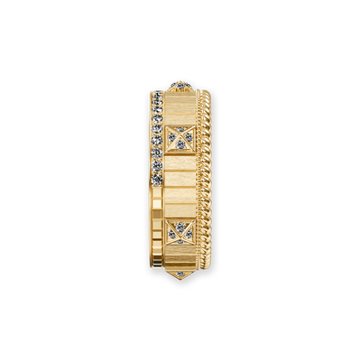 Anillo Banda Obelisco, Diamante Blanco