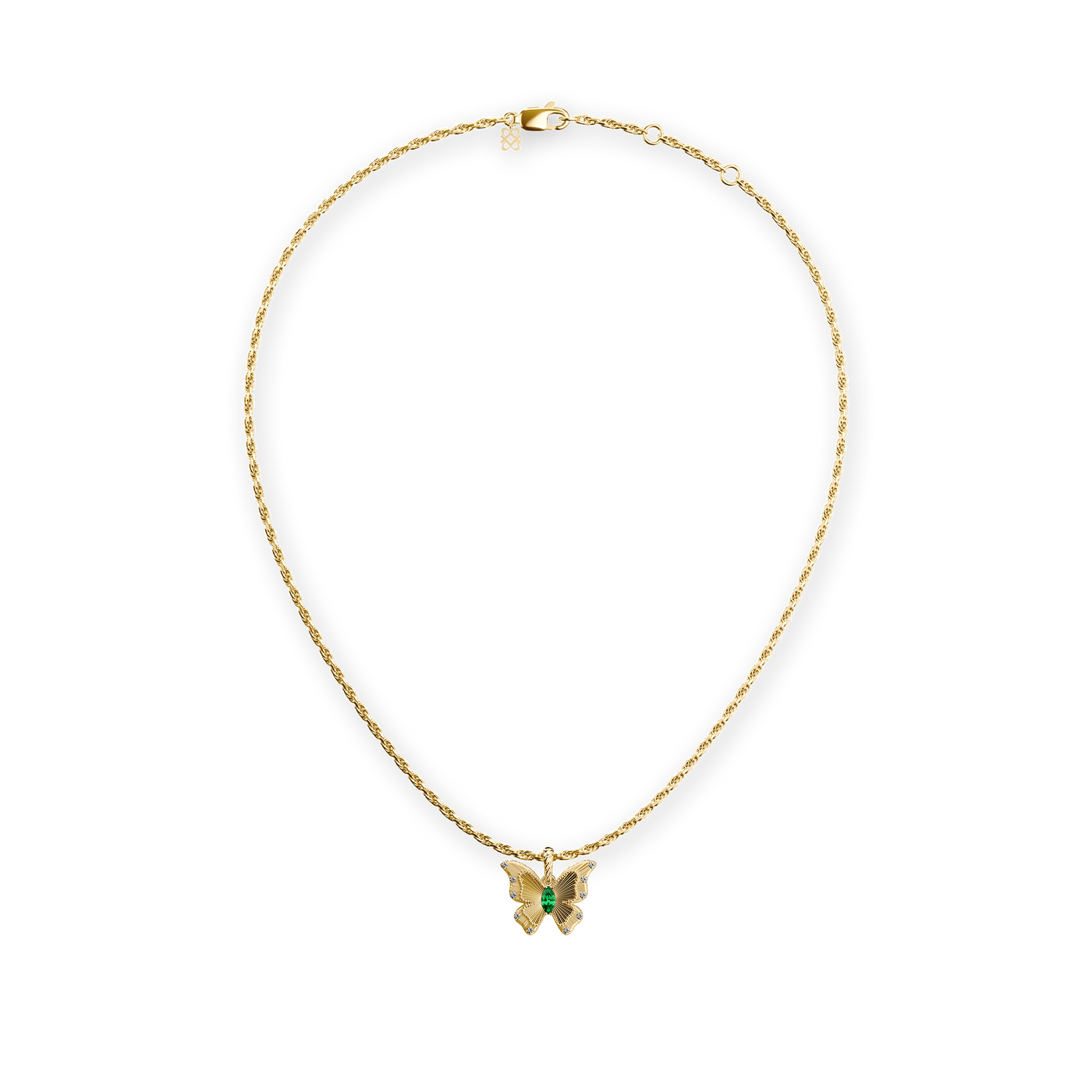 Collar "The Bonbon" Mariposa, Diamante Blanco