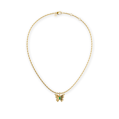 Collar "The Bonbon" Mariposa, Diamante Blanco