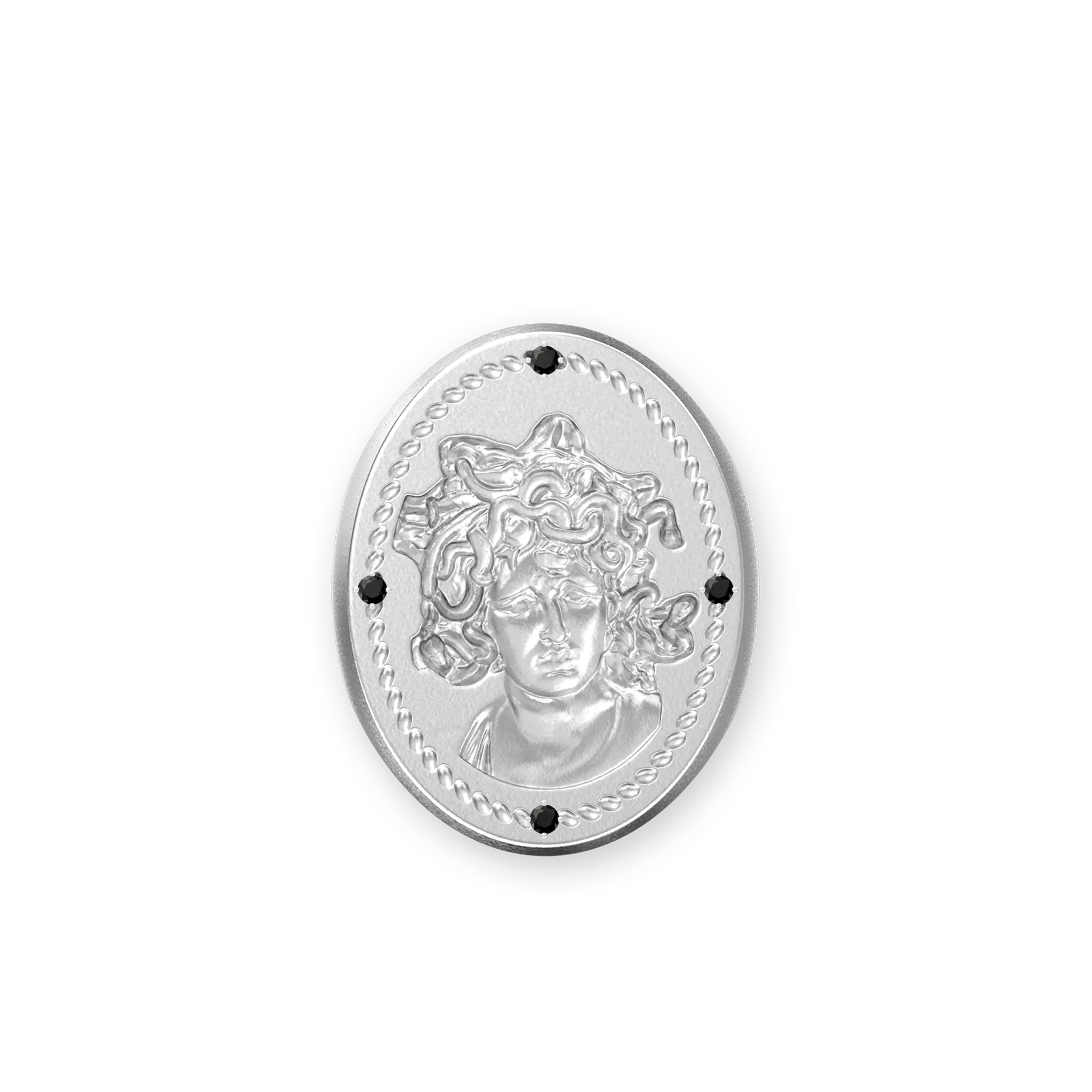 Olympus Medus Signet Ring, Black Diamond - PASCAL