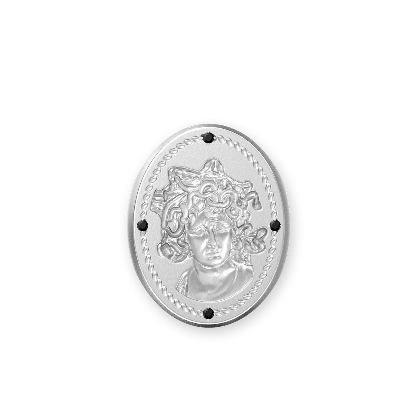 Olympus Medus Signet Ring, Black Diamond - PASCAL