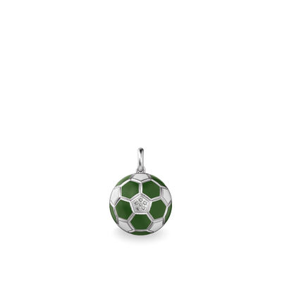 'The Soccer' Super Eagles Pendant, White Diamond