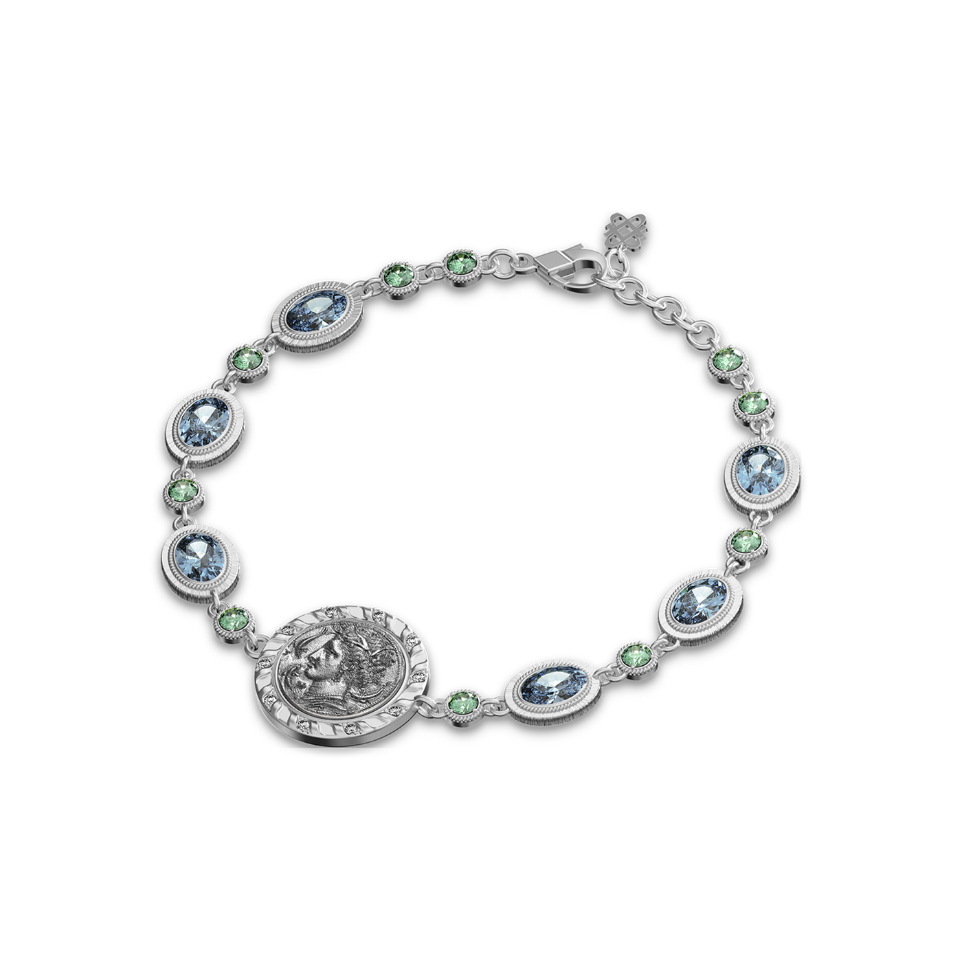 Bracciale con moneta 'The Great Civitas' Arethusa, diamante bianco