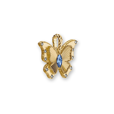 Collar "The Bonbon" Mariposa, Diamante Blanco