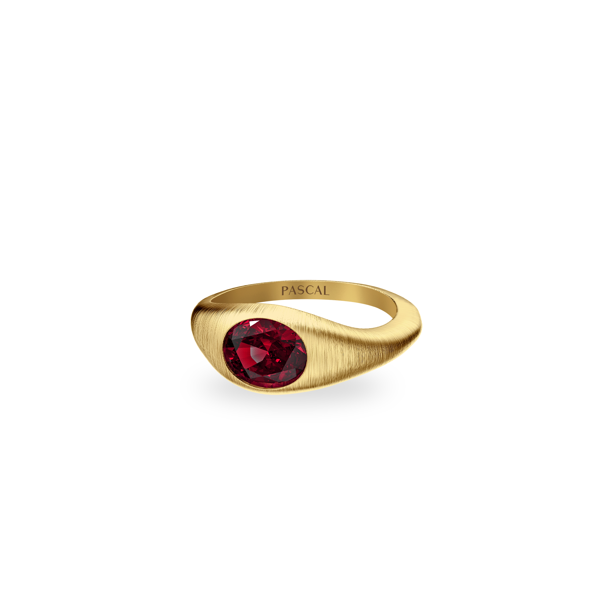 Lagoon Gemstone Ring-PASCAL#color_18k-yellow-gold-vermeil-red-gemstone